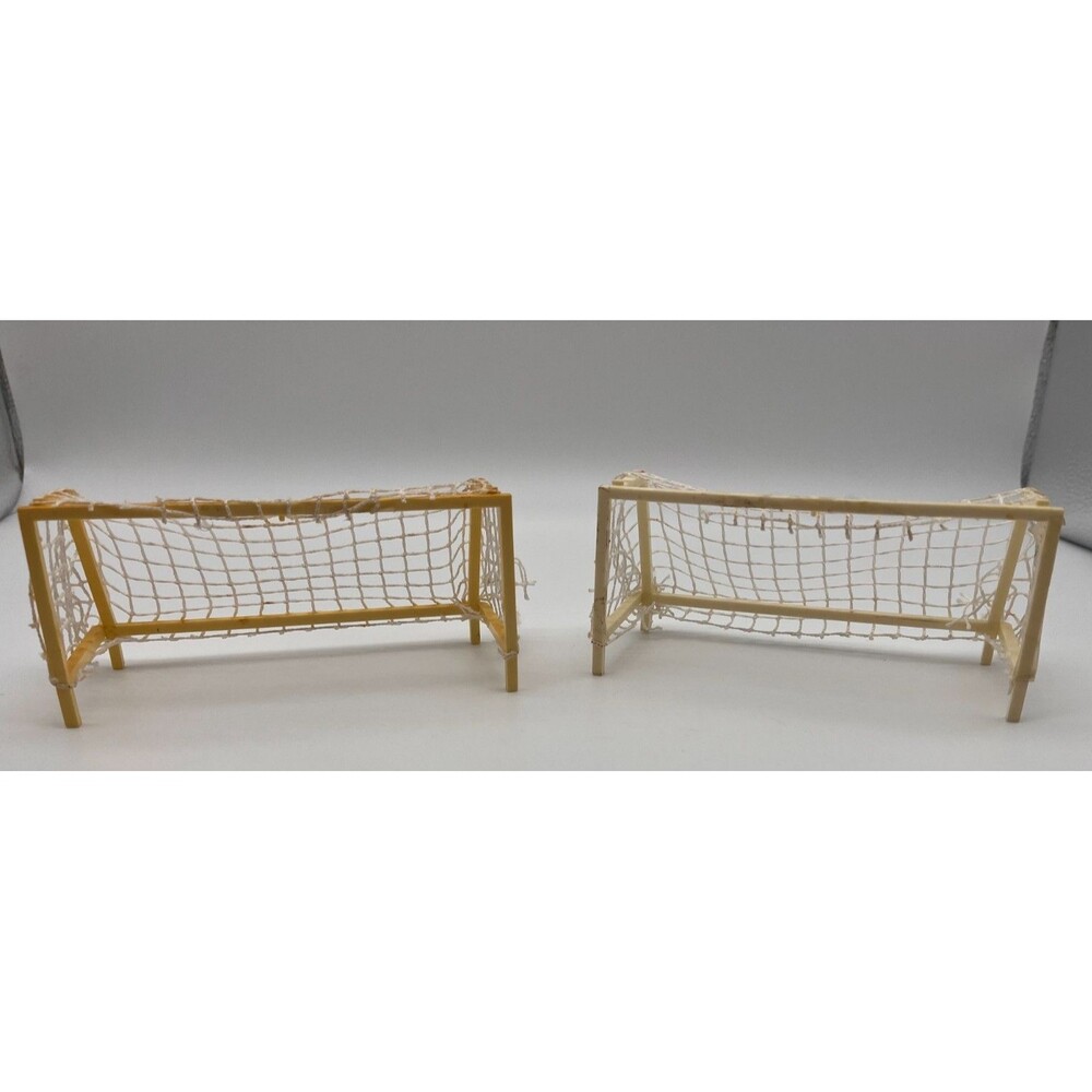 Subbuteo Table Soccer Goal Net Set of 2 White International Edition 80s Vintage